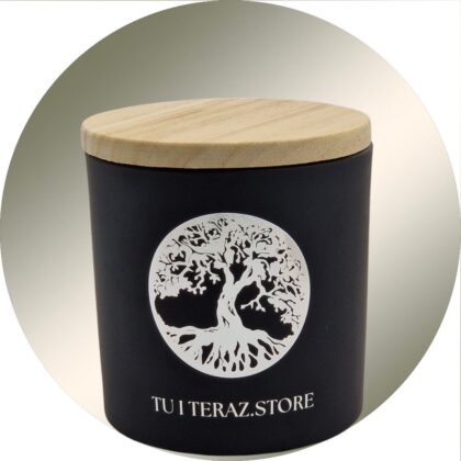 ŚWIECA SOJOWA PREMIUM CZYSTA BRYZA 200G CZARNA ŚWIECZKA ZE SREBRNYM LOGO (Kopia)