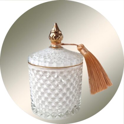 ŚWIECA SOJOWA PREMIUM KRYSZTAŁOWA BIAŁA 220G CZYSTA BRYZA